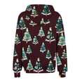 thumbnail image 4 of Puntoco Chaqueta Con Capucha Y Manga Larga Con Cremallera Y Estampado Navideño Informal Para Mujer, 4 of 6