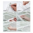thumbnail image 7 of Norbi Fridge Drawer Organizer Refrigerator Organizer Bins Fridge Shelf Holder Storage Box Pantry Storage Racks Clear Container for for Freezers Countertops Cabinets ( 4 Grid ), 7 of 7