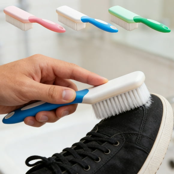 Bowayaoa Long Handle Laundry Brush with Ultrasoft Bristles for Clothes, Sneakers, Shoes, Cleaning Brush for Fabric, Stain Remover Tool