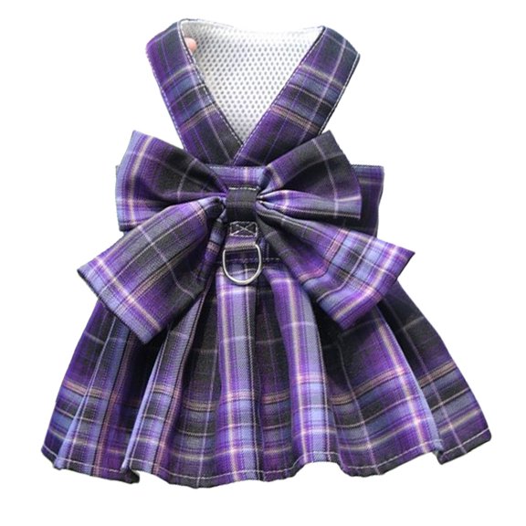 TELOLY Dog Clothes,Breathable Material Dog Dress,Fashionable and Cute Flexible Design Dog Clothes for Small Dogs,Purple,S,Chest Girth 13.8In