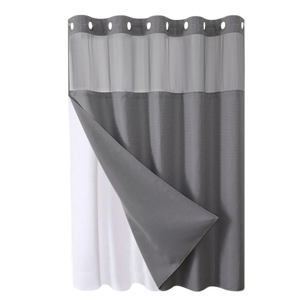 Sofa Vama Ropa de Cama Cortina de ducha reversible de poliéster resistente con doble anilla grande y diseño de estrella completa. for Navideño