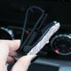 thumbnail image 4 of Soporte para gafas de sol para parasol de coche, 4 unidades, clip para gafas, colgador con brillantes diamantes de imitación, clip para tarjeta/boleto (negro), 4 of 7