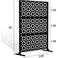 thumbnail image 2 of 6FT x 4FT Outdoor Privacy Screen Indoor Metal Panels Free Standing Black, 2 of 6