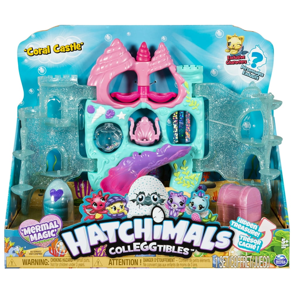 Hatchimals CollEGGtibles, Coral Castle Fold Open Playset with Exclusive