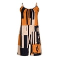 thumbnail image 4 of Plus Size Overall Shorts For Women Crew Neck Sleeveless Print Halter Romper Summer Trendy Jumpsuit With Pockets (XL, Black), 4 of 6