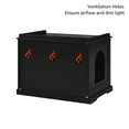 thumbnail image 6 of unipaws Black Cat Litter Box Enclosure Furniture, Kitty Hidden Litter Box Cover, Concealed Litter Box Cabinet, 6 of 8