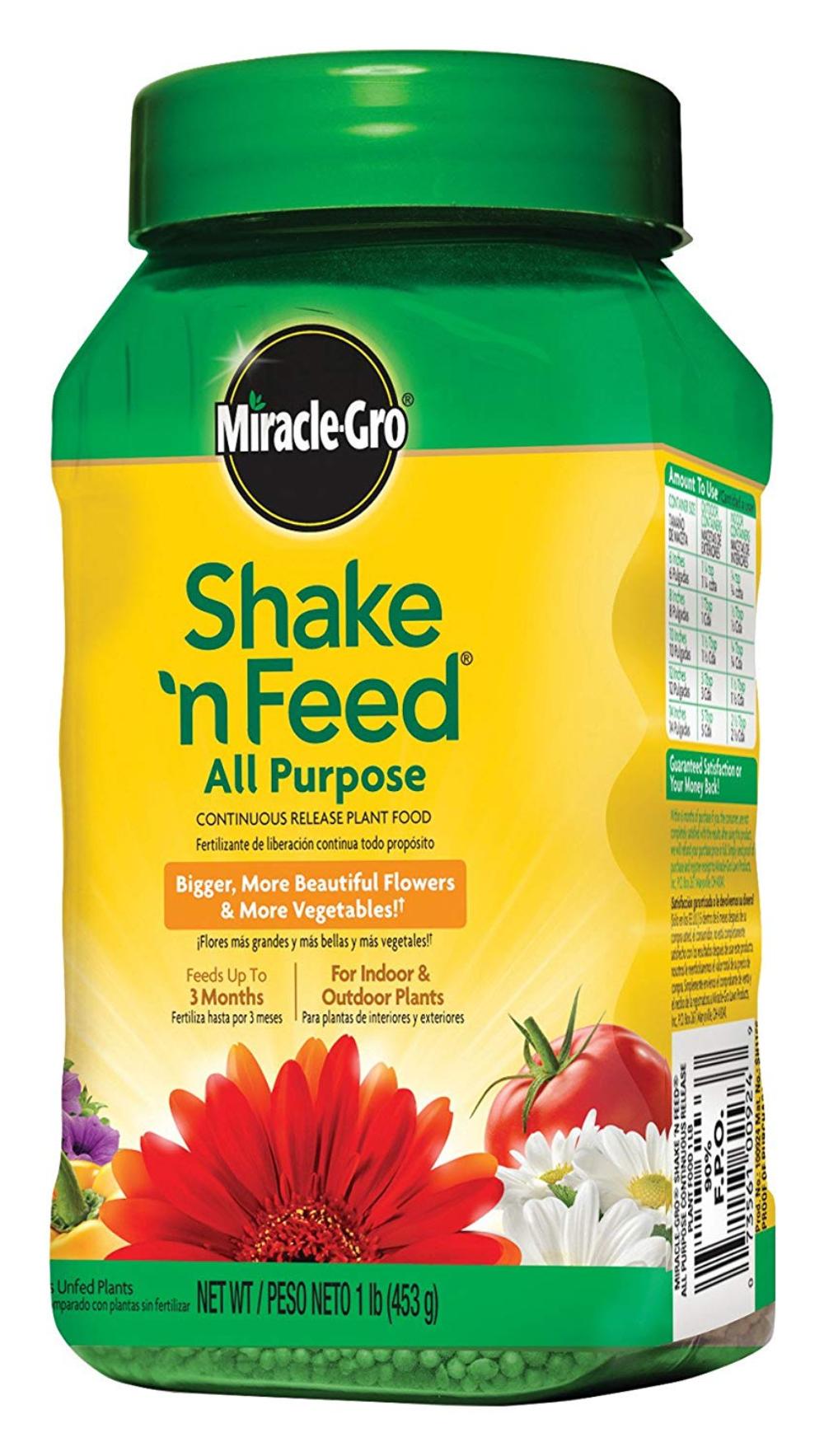 MiracleGro Shake 'n Feed All Purpose Continuous Release Plant Food, 1