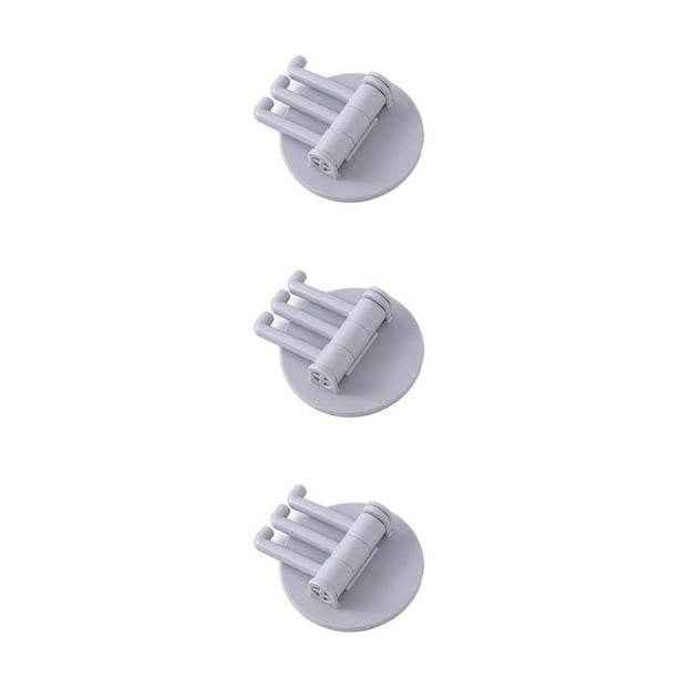 Naiovety Gancho adhesivo sin costuras de tres ramas Gran capacidad de carga Ganchos de barra Soporte para llaves de baño Bastidores de Type1 NO1