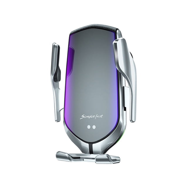Soporte para teléfono móvil Soporte de montaje de ventilación de aire para automóvil Cargador de teléfono inalámbrico Cuna antideslizante 10W, Plata seitruly EL5317-01