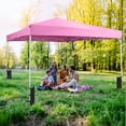 thumbnail image 5 of Gymax 10 x 10 FT Pop up Canopy Tent w/Carrying Bag 4 Sandbags 8 Stakes 4 Wind Ropes Pink, 5 of 10