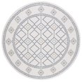 thumbnail image 2 of Safavieh Courtyard Kaelea Geometric Indoor/Outdoor Area Rug, Ivory/Navy Yellow, 6'7" x 6'7" Round, 2 of 9