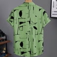 thumbnail image 6 of 80s 90s Outfit Hawaiian Shirt for Men Short Sleeve Button Down Shirts Printed Funny Party Outfit Sizes S-2XL Green, 6 of 6