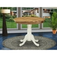 thumbnail image 2 of East West Furniture Antique Round Acacia Wood Dining Table in Oak/White, 2 of 4