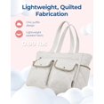 thumbnail image 3 of LHSHID Tote Bag for Women, Tote Bag for Travel with Pocket, Large Puffy Quilted Shoulder Bag Handbag for Travel, Work, Gym, 3 of 7