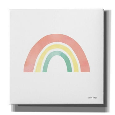 Epic Graffiti 'Pastel Rainbow I' by Ann Kelle Designs, Canvas Wall Art, 37"x37"