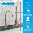 thumbnail image 2 of Modern Water Filter Faucet - Brushed Copper Faucet - 100% Lead-Free Drinking Water Faucet - Compatible with Reverse Osmosis Water Filtration Systems, 2 of 7