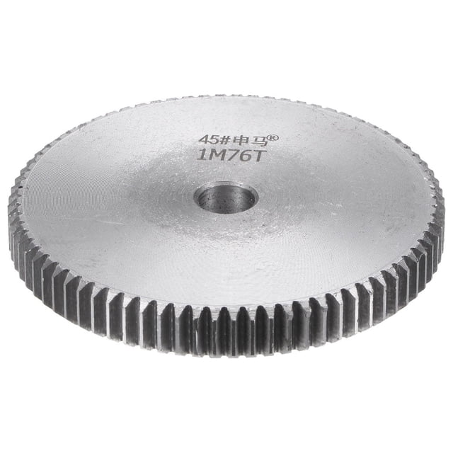 Unique Bargains Straight Spur Gear 12mm Inner Aperture 76T 1 Module 45# Steel Motor Gear