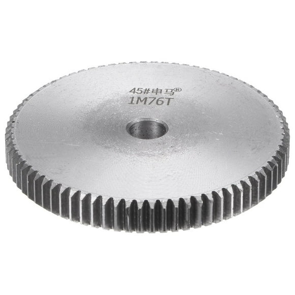 Unique Bargains Straight Spur Gear 12mm Inner Aperture 76T 1 Module 45# Steel Motor Gear