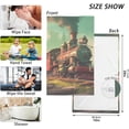 thumbnail image 5 of Coolnut Green Vintage Train Bathroom Towels 2 Pieces 16×28 inches, Cotton Bath Towel Water Absorbent Lightweight Quickdry Towels for Bathroom Ktichen Travel Gym, 5 of 6