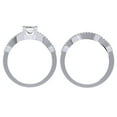 thumbnail image 4 of Dazzlingrock Collection 0.75 Carat (ctw) 14K Princess & Round Diamond Bridal Engagement Ring Set 3/4 CT, White Gold, Size 9.5, 4 of 4
