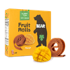 BEAR Fruit Snacks Rolls Mango, 5 Count, 3.5oz, Non-GMO, Gluten Free, Vegan, No Added Sugar