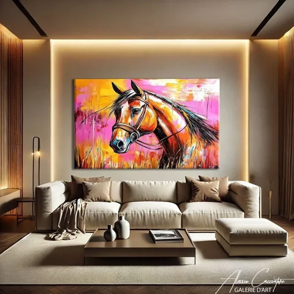 Kna Prints - 1 Pc Poster Pink Room Decor Horse Wall Art Print Room Decorations For Teen Girls, UNFRAMED-8x12