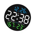 thumbnail image 3 of Calendario de reloj de pared digital  degree f/ degree C conmutable con la semana de la fecha de luz nocturna para el dormitorio de la oficina dormitorio a salón 3 colores, 3 of 8