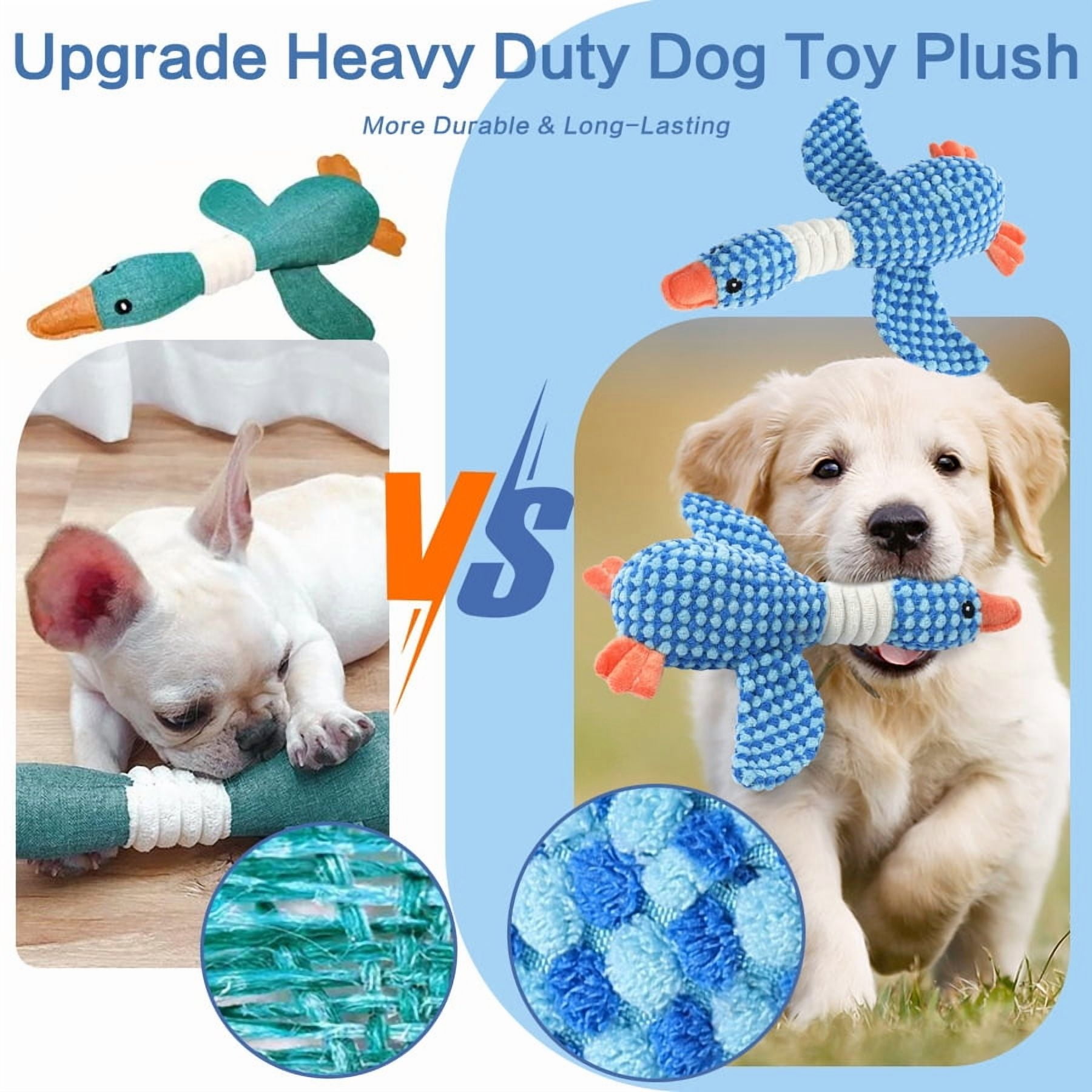 Plush dog toys, upgraded goose bite interactive pet toys, squeaking dog toys, plush dog toys, puppy bite toys,