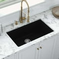 thumbnail image 2 of Ruvati 27in Fireclay Undermount / Drop-in Topmount Kitchen Sink Single BowlBlack, 2 of 6