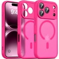 thumbnail image 1 of Funda magnética Oterkin para iPhone 17 Pro, color rosa intenso mate, 1 of 6