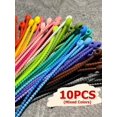 thumbnail image 1 of 10pcs/Set Multicolor Reusable Silicone Cable Ties For Bag, Cable Management, 1 of 5