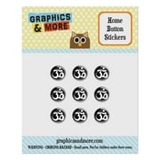Om Aum Yoga White on Black Home Button Stickers Set Fit Apple iPhone iPad iPod Touch