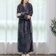 thumbnail image 5 of Albornoz de forro polar coralino grueso para mujer, albornoz, pijama, ropa de dormir, bolsillo + cinturones Fridja nalpqowj18607, 5 of 9