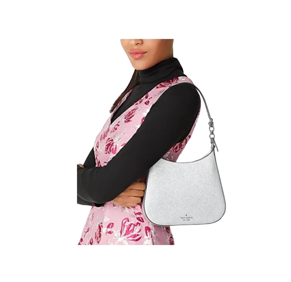 Kate Spade New York Women's Glimmer Glitter Shoulder Bag in Lunar Light