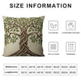 thumbnail image 5 of COMIO  Throw Pillow Covers Design Floral Green Knot Round Ornament Celtic Brown Tree Roots Life Nature Leaves Modern Textures Cushion Pillow Covers for Couch Car Bedroom Decoration, 5 of 5