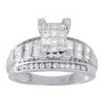 thumbnail image 2 of Diamond Engagement Ring Ladies 10K White Gold Princess Cut 0.90 Tcw., 2 of 10