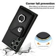 thumbnail image 4 of Wallet Case Compatible for Samsung Galaxy S24 Ultra with Card Holder, Rotation Finger Ring Kickstand Card Slots Case, Classic PU Leather Shockproof Magnetic Button Cover for Galaxy S24 Ultra, Black, 4 of 7