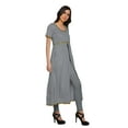 thumbnail image 3 of Moomaya Short Sleeve Kurta Solid Women Summer Dresses Long Kurti Ethnic Dress, 3 of 6