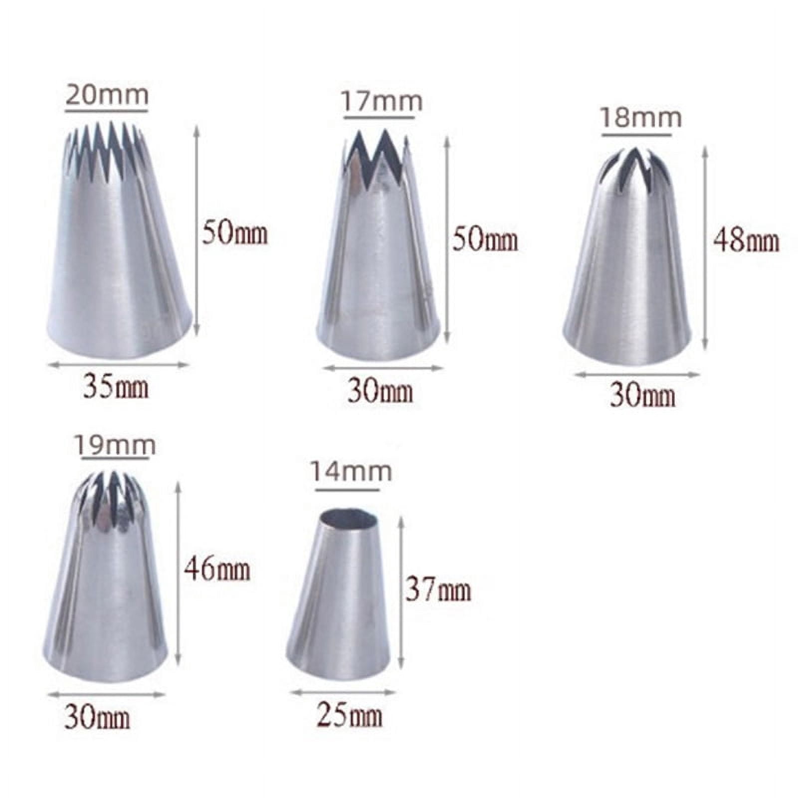 5pcs / Set Large Russian Cake Cream Icing Piping Pastry Nozzle Tips Baking Tools