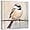 Bird on Tree Branch, variant on ZHONGYUTONG Bird Canvas Wall Art Blue White Bird on Tree Branch Pictures Painting Animal Artwork for Bathroom Decor Framed (12.00" x 12.00")