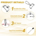 thumbnail image 3 of Uxcell Swivel Clasps Hook, ID Detachable Snap Hook with Screwdriver Silver White 1 Inch, 3 of 7