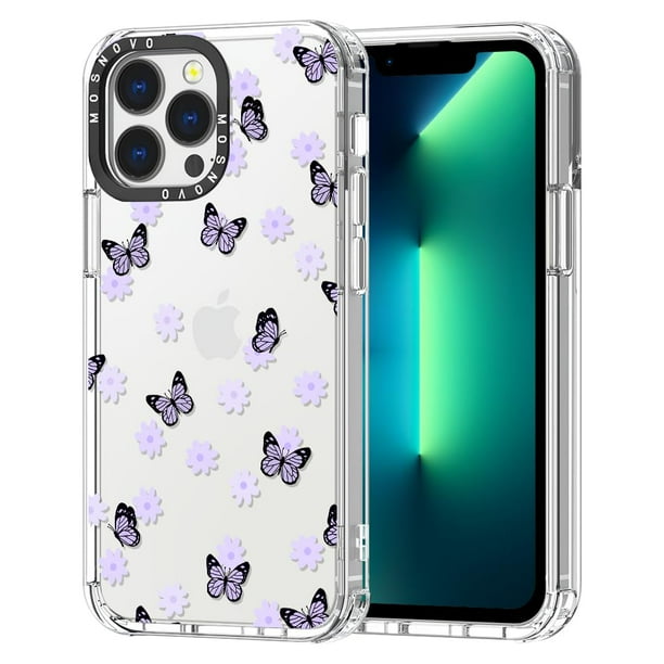 Funda de teléfono MOSNOVO para iPhone 13 Pro Lila Butterfly