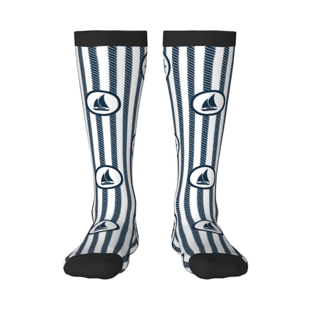 Balery Nautical1 Calcetines novedosos Calcetines deportivos Calcetines hasta la rodilla Calcetines de algodón Calcetines originales y geniales