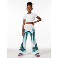 thumbnail image 4 of 3-4Y Girls Colored Flared Pants Digital Print Trousers Slim-Fit Wide Leg Flare for Spring Summer Autumn, 4 of 6