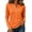 Orange #159, variant on Women's Long Sleeve Waffle Knit Tops 2026 Fall Henley V Neck Shirts, M