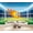 Color 2, variant on Wallpaper Basketball Court Layout Red Zones White Markings Peel and Stick Wall Murals 69"H x 96"W Removable PVC Wall Paper Self-Adhesive Wall Paintings Art Decor for Bedroom Living Room