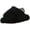 Black/Black, variant on Ugg Fluff Yeah Girl's Kid's Sheepskin Slide Slipper Sandals
