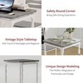 thumbnail image 3 of Dining Table Set for 2, 3-Piece for Small Spaces, Round Table with Spiral Pedestal Base & 2 Matching Chairs, Compact Kitchen/Apartment Bistro, 3 of 7