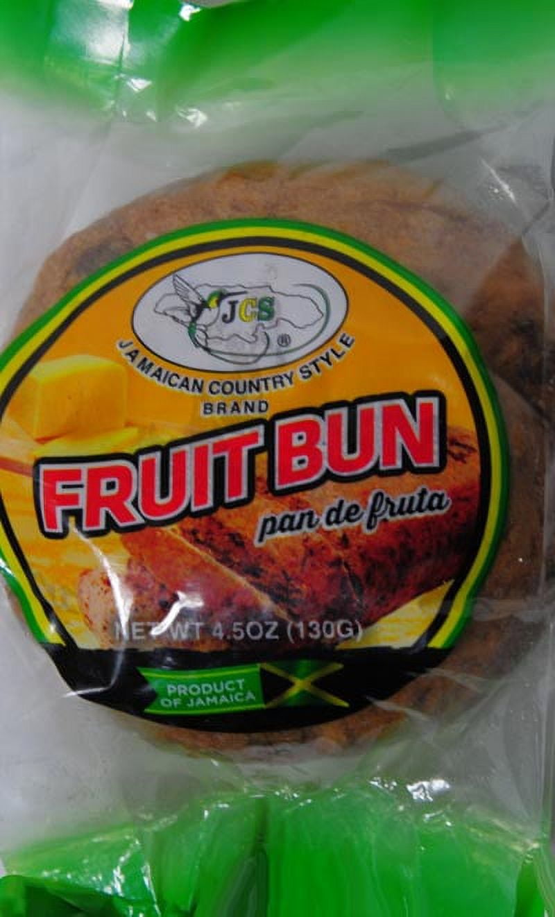 (6 pack) Kingston-Miami Trading Co. Jamaican Country Style Fruit Bun, 4.5 oz