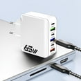 thumbnail image 1 of European Standard 65W Multi Port Fast Charging Charger 6-in-1 USB Fast Charging Head Compatibled With Multiple Devices, 1 of 6